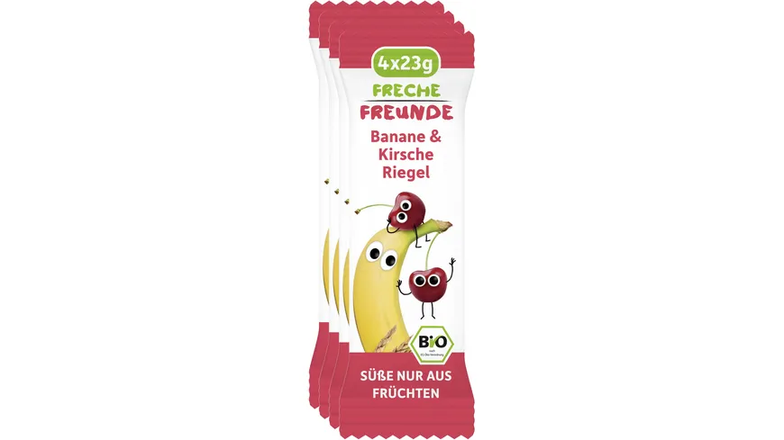 Freche Freunde Bio Riegel Banane & Kirsche 4x23g 92 g