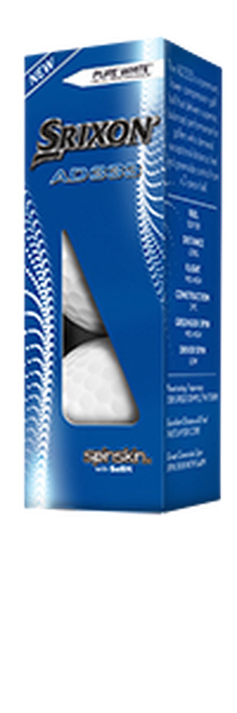 Srixon Golfball AD333 Golfball, Pure White I 12 Bälle/ 1 Dz. Weiß