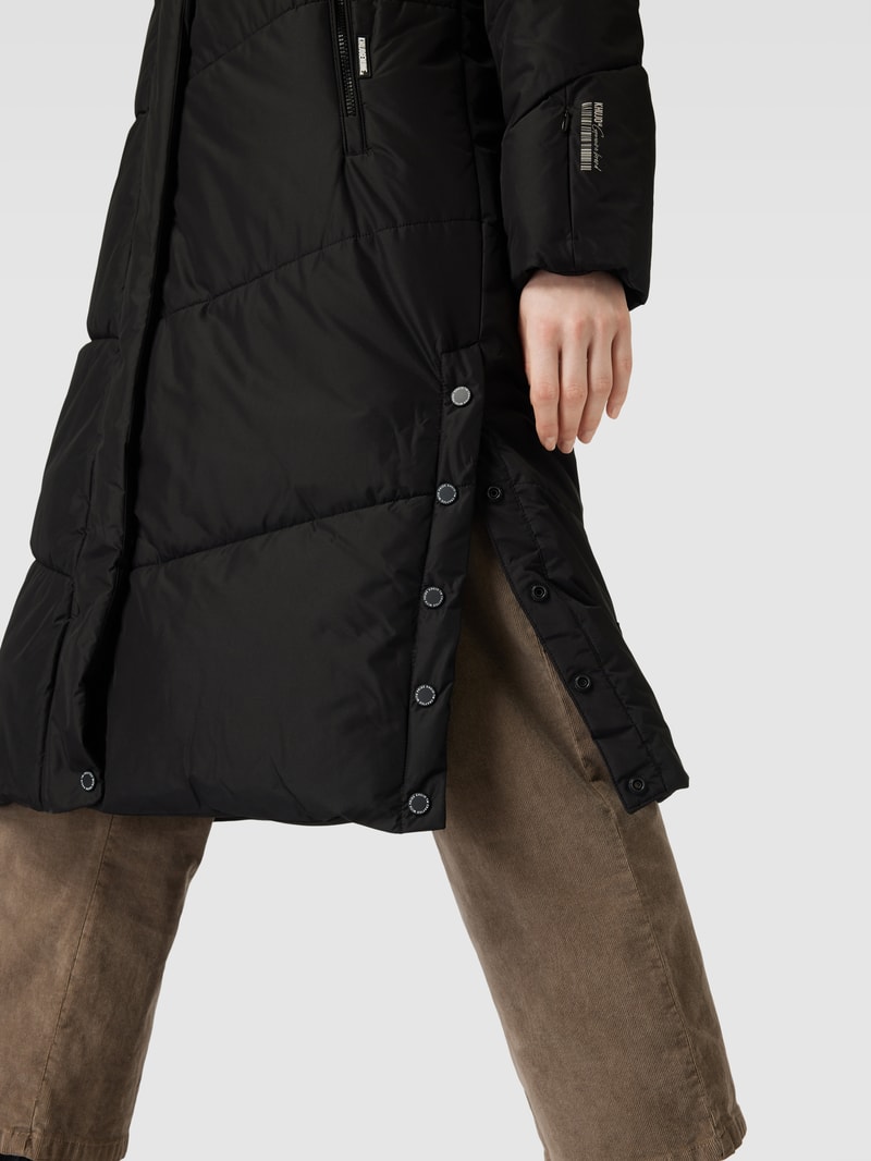 Mantel mit Druckknopfleiste Modell 'SONJE' in schwarz
