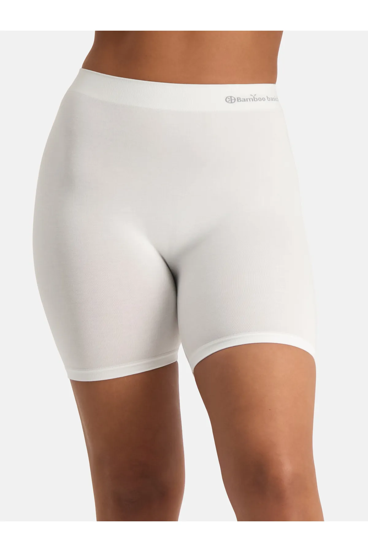 Bamboo Basics  Kurze Sporthose - Weiß - Hoher Bund
