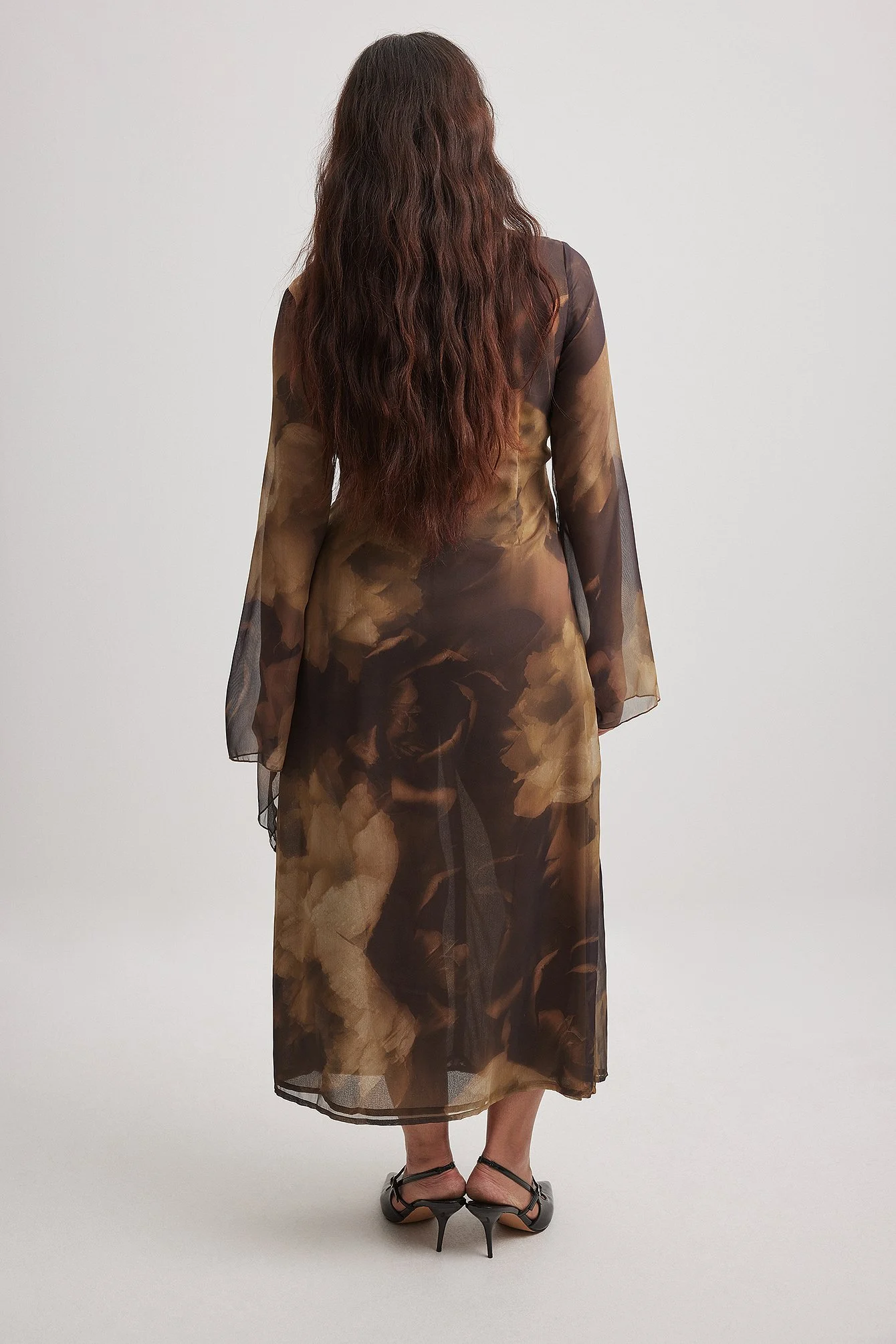 Bedrucktes Chiffon-Midikleid