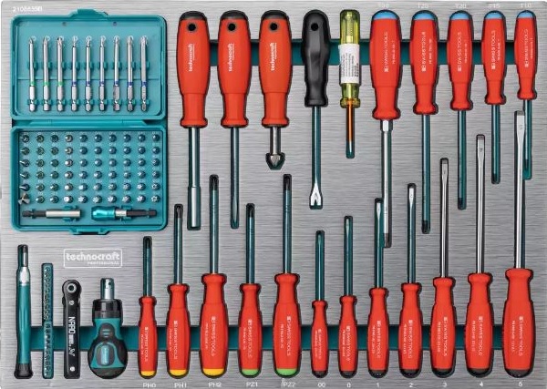 „Technocraft 2120918EAN SWISS TEAM XL MECHANIC PRO“ įrankių vežimėlis su užpildu, 776 dalių