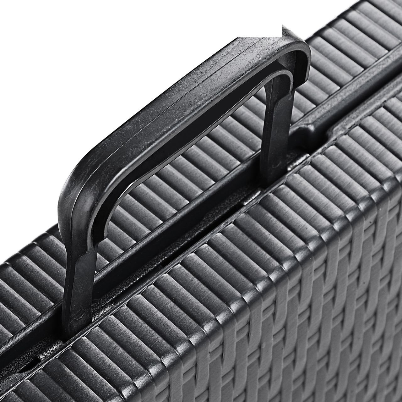Casaria 2er set Gartenbank Polyrattan Malmö 180 x 43 x 25cm schwarz