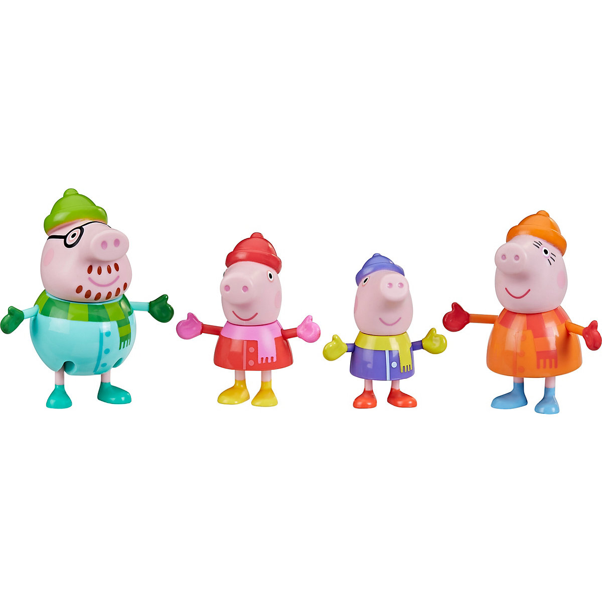 Peppa Pig Peppa’s Adventures Familienfiguren 4er-Pack Sortiment, ab 3 Jahren