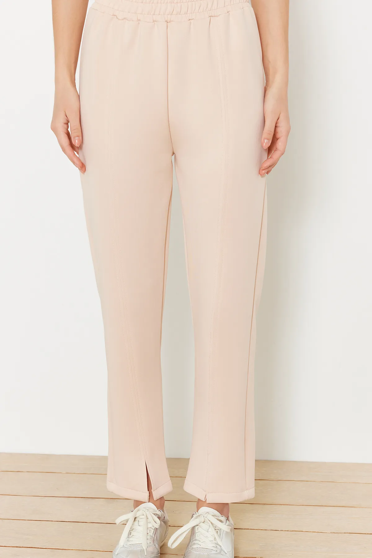 Trendyol Modest  Stone Diver/Scuba Tie Detailliertes Strickoberteil und -unterteil-Set TCTAW24EN00017