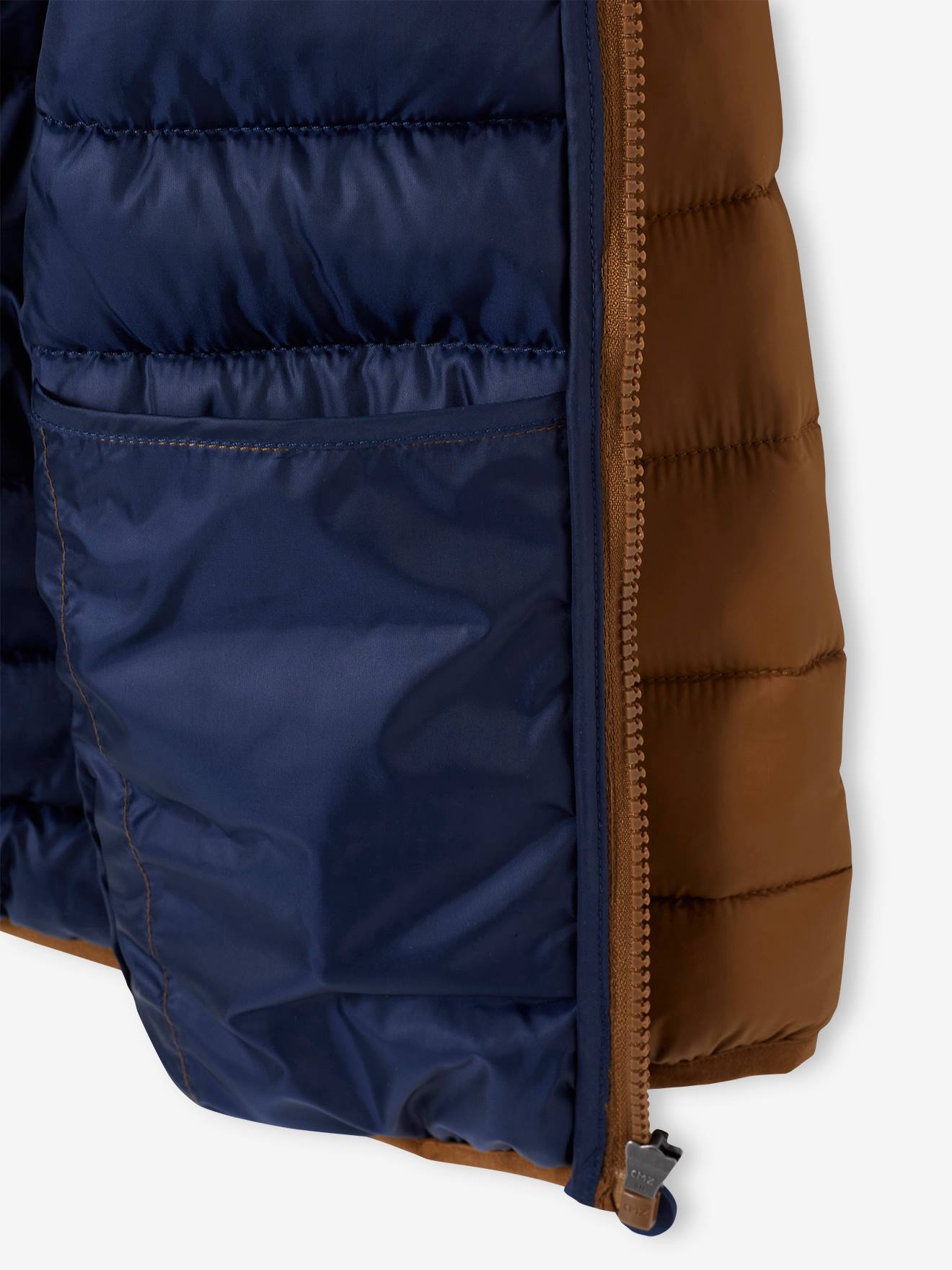 Vertbaudet Jungen Light-Steppjacke mit Wattierung aus Recycling-Polyester - dunkelgrau