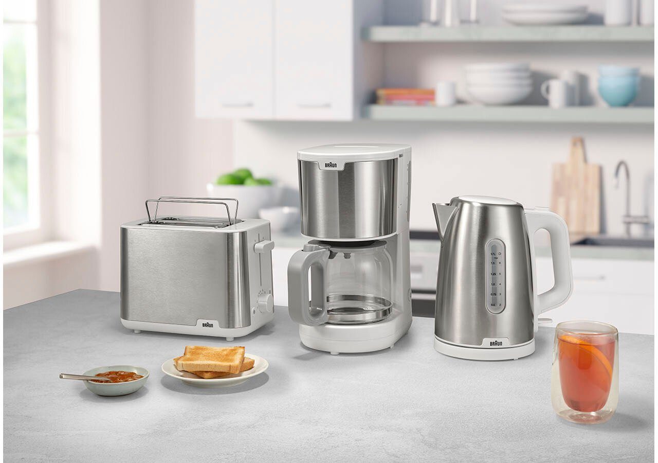 Braun Filterkaffeemaschine Braun PurShine KF1500 WH, Papierfilter