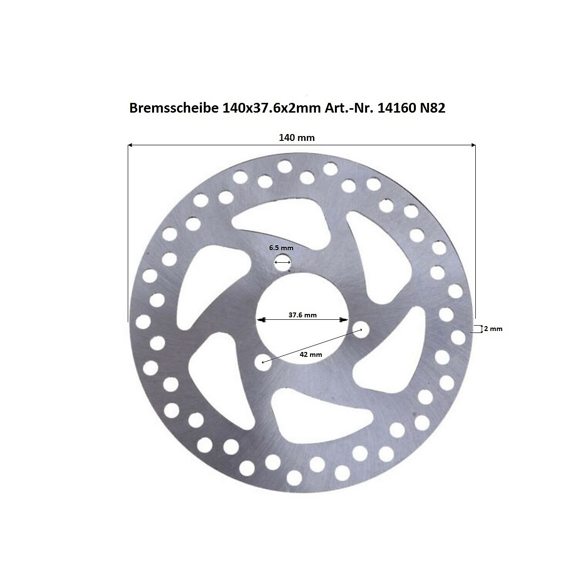 Bremsscheibe 140mm/37,6mm offen