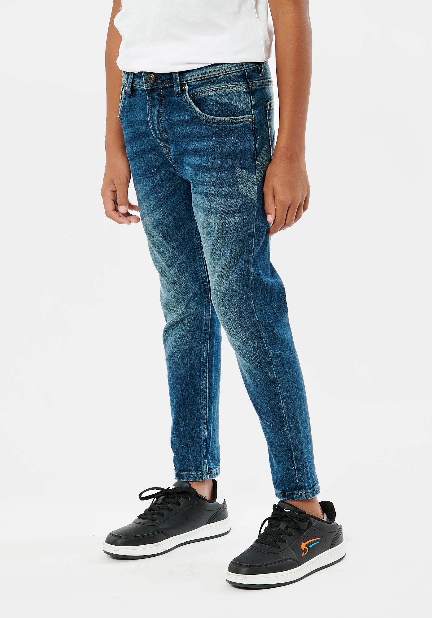 GYLAN  Jean relaxed bleu garçon