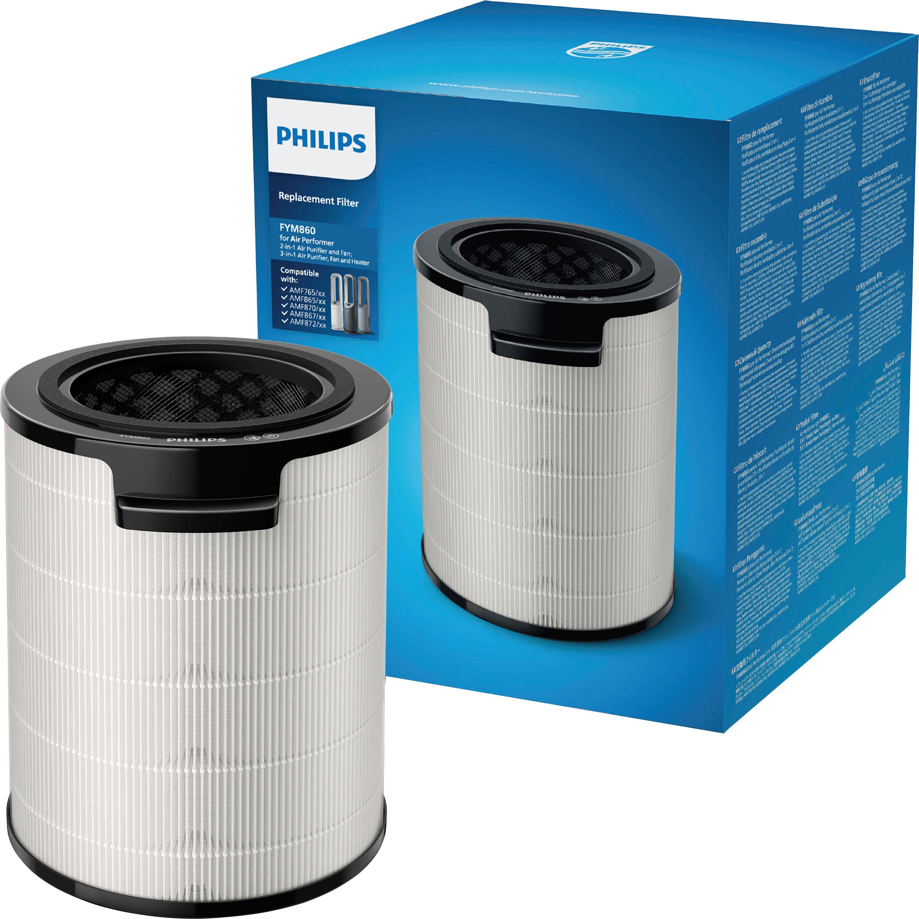 Philips NanoProtect Filter FYM860/30 Integrierter 3-in-1-Filter, Zubehör für Air Performer Serie 8000 und 7000, Lebensdauer von 12 Monaten, filtert 99,97% bei 0,003 μm