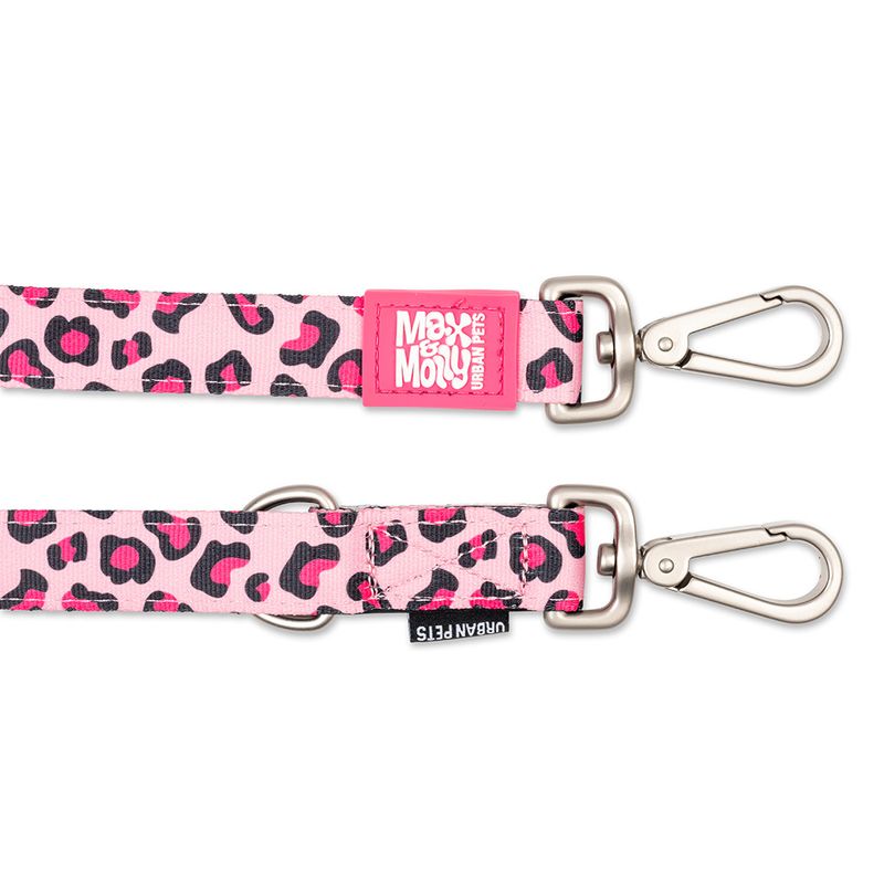 Max & Molly Multifunktionsleine Leopard Pink