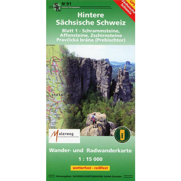 HINTERE SÄCHSISCHE SCHWEIZ BLATT 1 - Wanderkarte