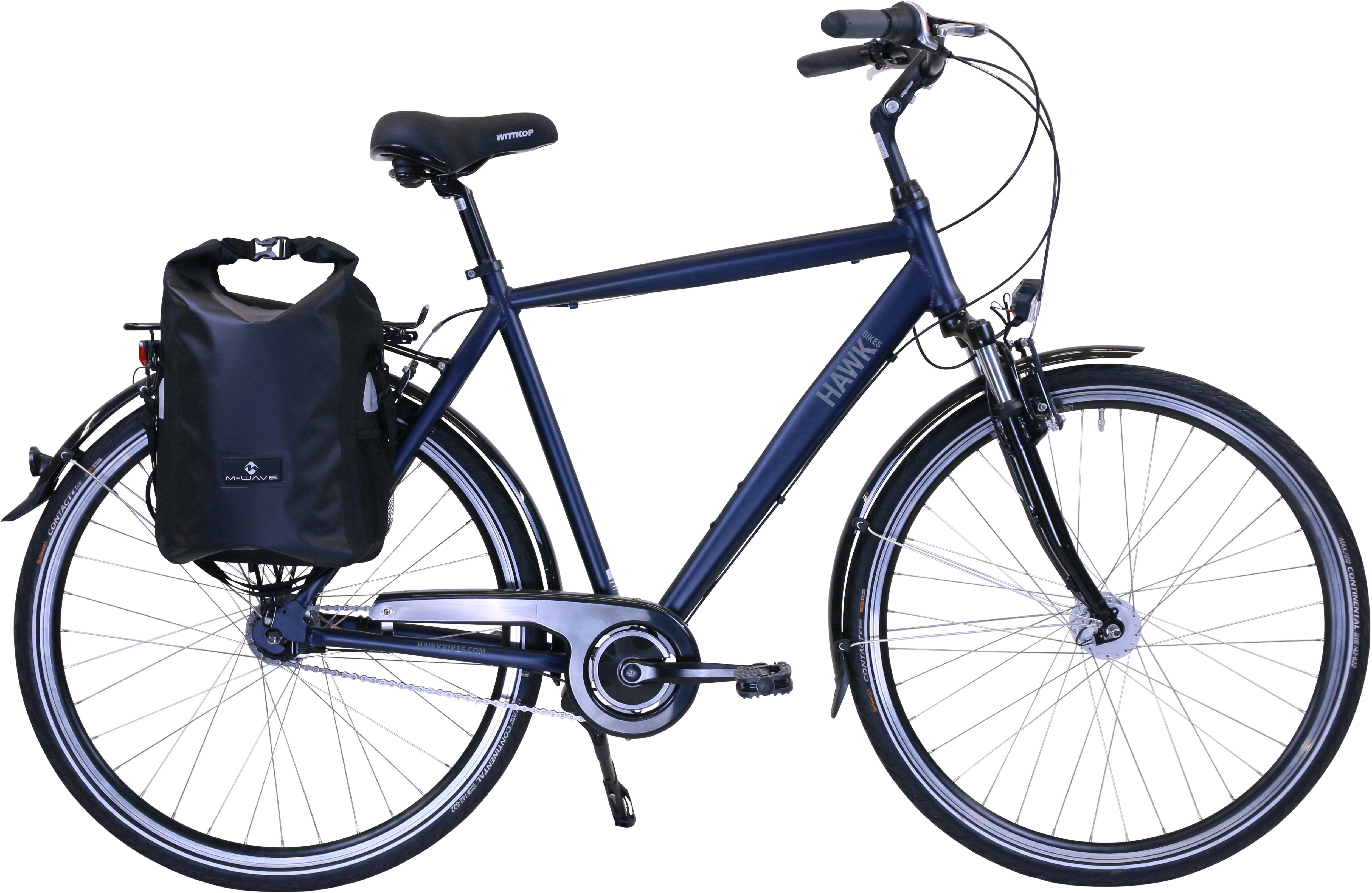 HAWK Bikes Cityrad HAWK Citytrek Gent Deluxe Plus Ocean Blue, 7 Gang Shimano Nexus Schaltwerk