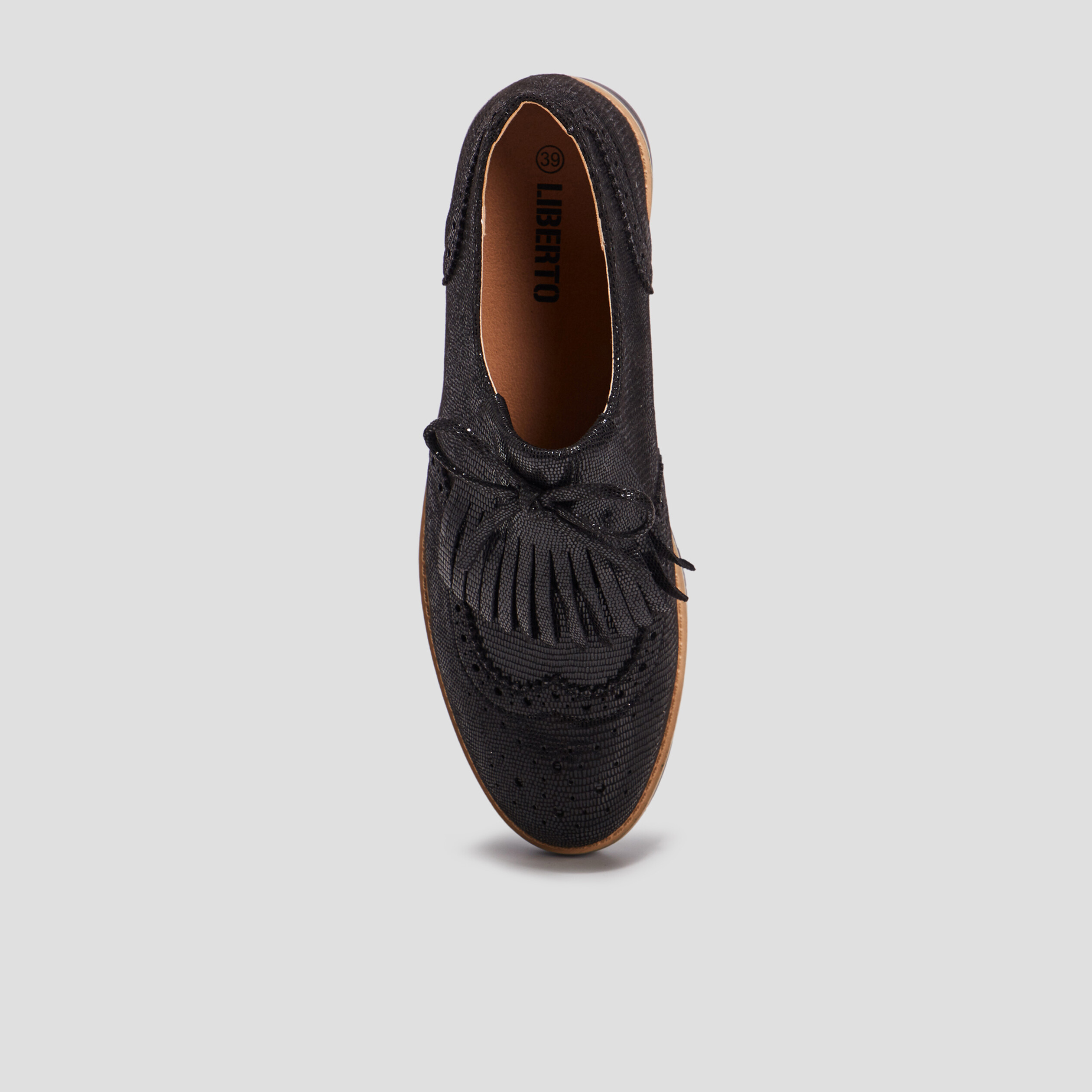 Derbies compensées irisées Liberto noir femme | La Halle