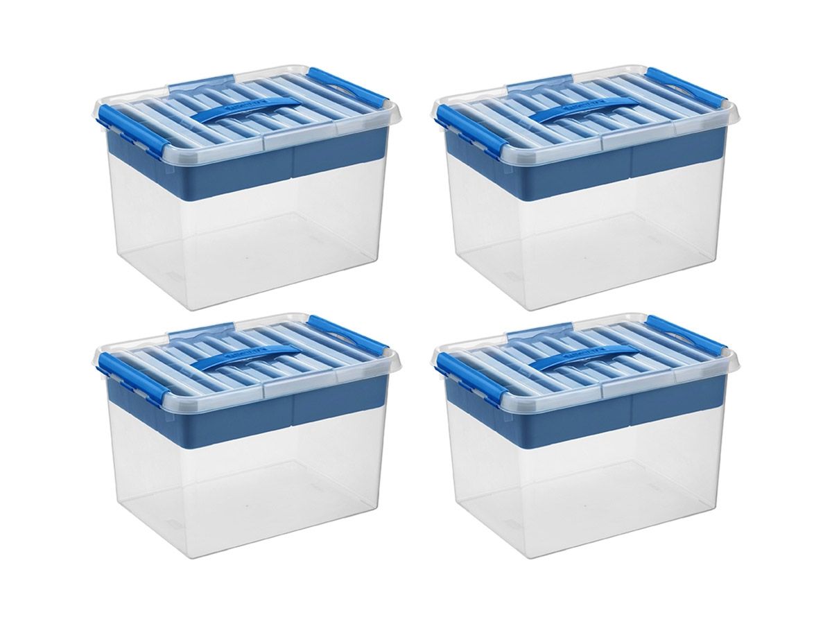 Sunware Q-line 22 Liter 4er-Set Aufbewahrungsboxen + Einsatz