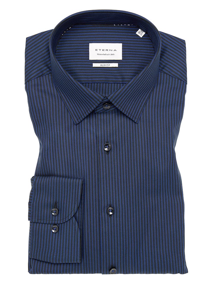 Eterna Hemd - Slim fit - in Dunkelblau günstig kaufen