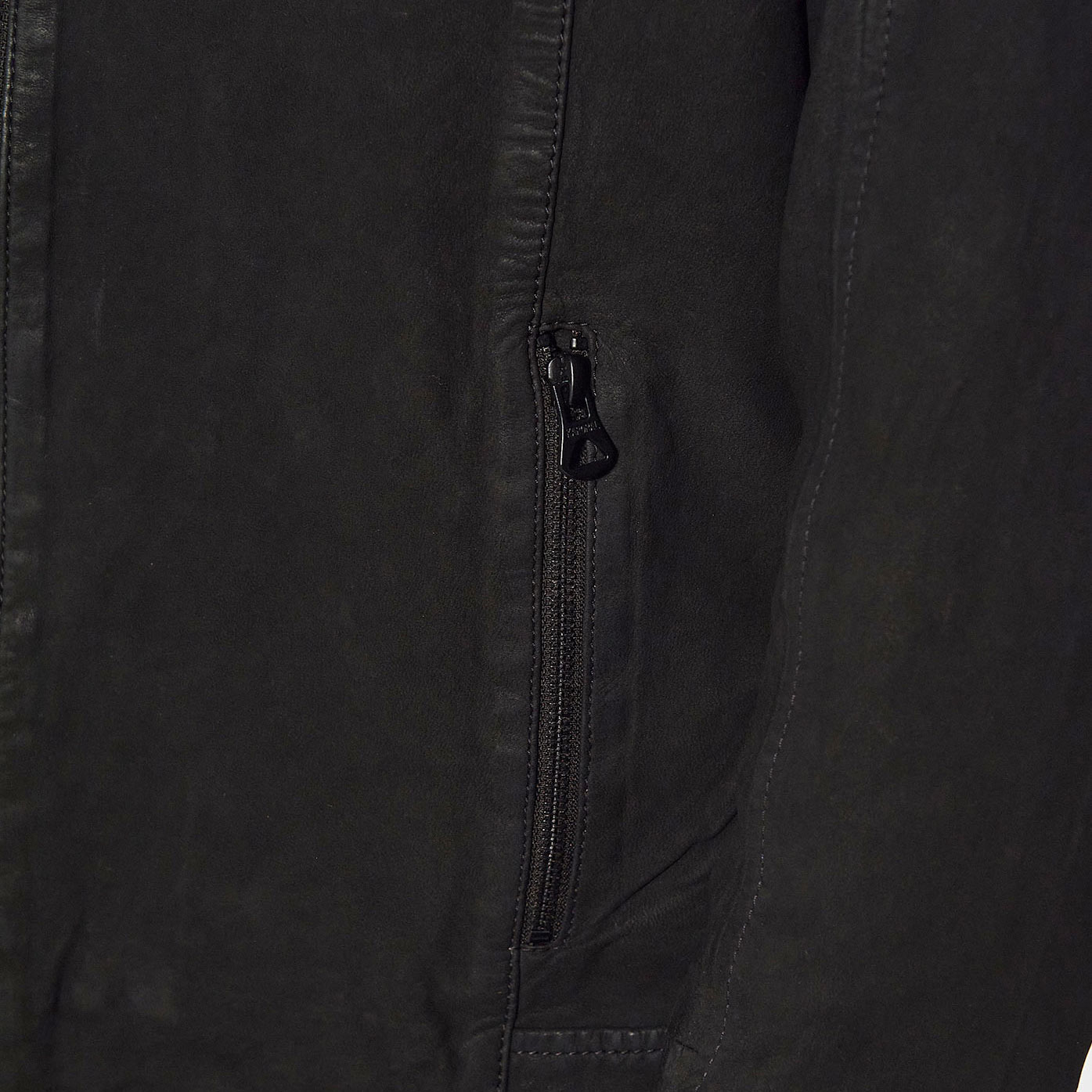 KROMA  Veste en cuir suédé noir Homme