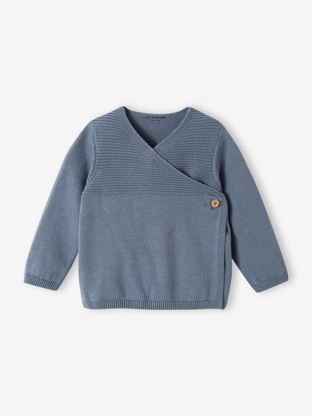 Brassière bébé naissance en tricot de coton bio écru