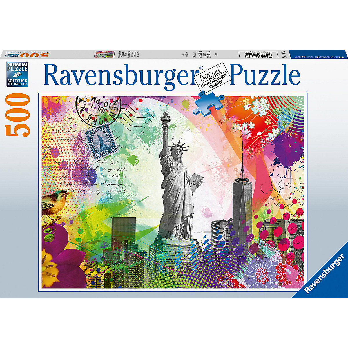 Ravensburger Puzzle 17379 Postkarte aus New York - 500 Teile Puzzle für Erwachsene und Kinder ab 12 Jahren