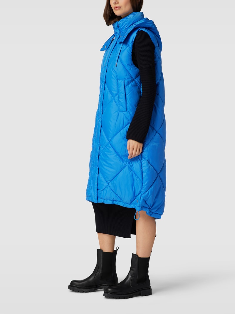 Steppweste mit abnehmbarer Kapuze in royalblau