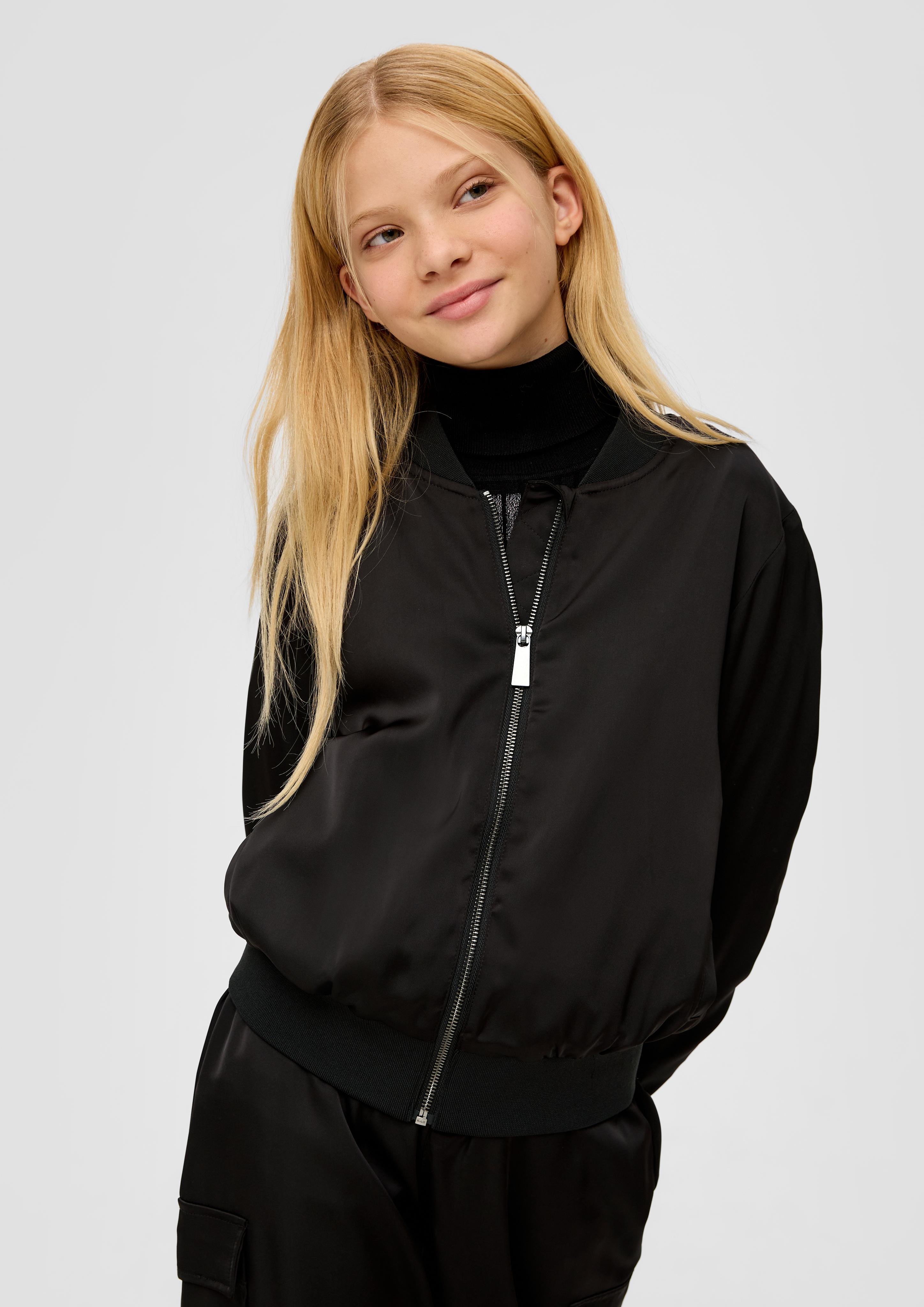 Satin-Blouson mit Raffung  2137294-9999
