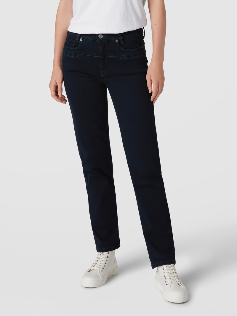 Jeans in 5-Pocket-Design Modell 'PEARLIE' in dunkelblau