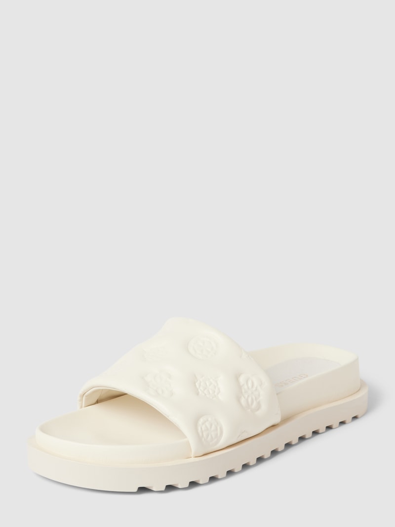 Slides mit Label-Print Modell 'FABETZA' in offwhite