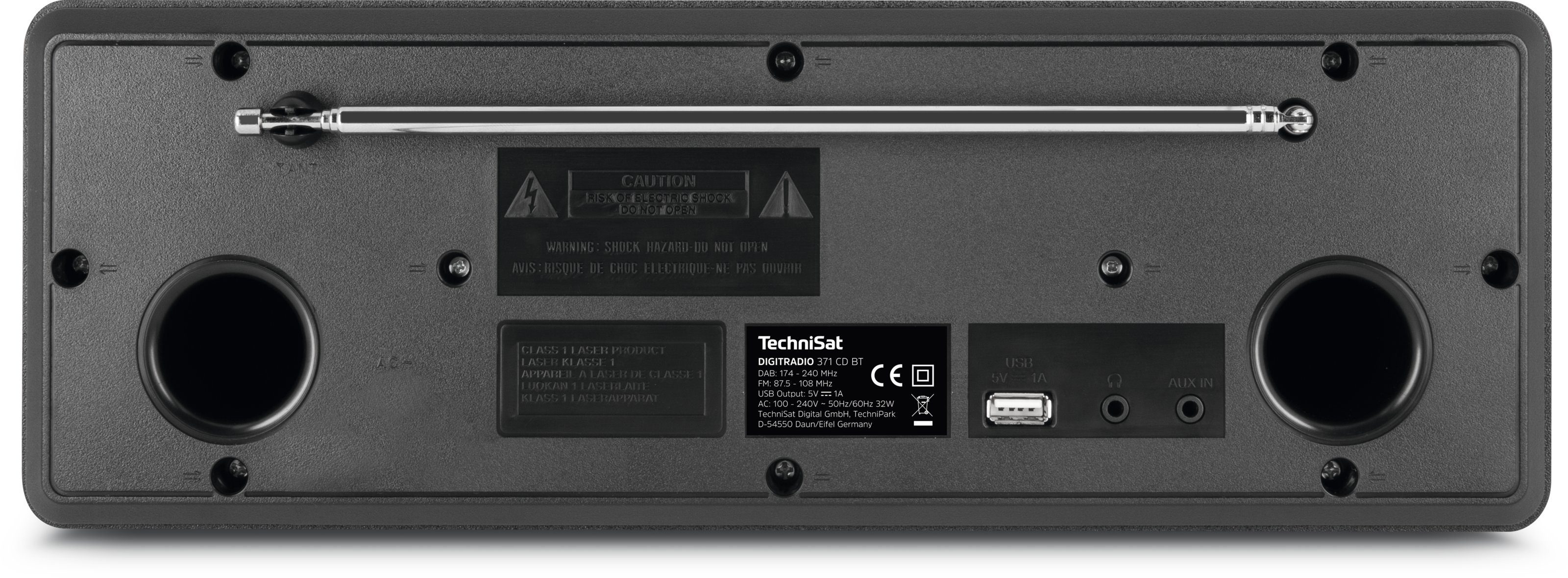 TechniSat DIGITRADIO 371 CD BT Digitalradio (DAB) (Digitalradio (DAB), UKW, 10,00 W, CD-Player, Bluetooth, Radiowecktimer, Inklusive Fernbedienung)