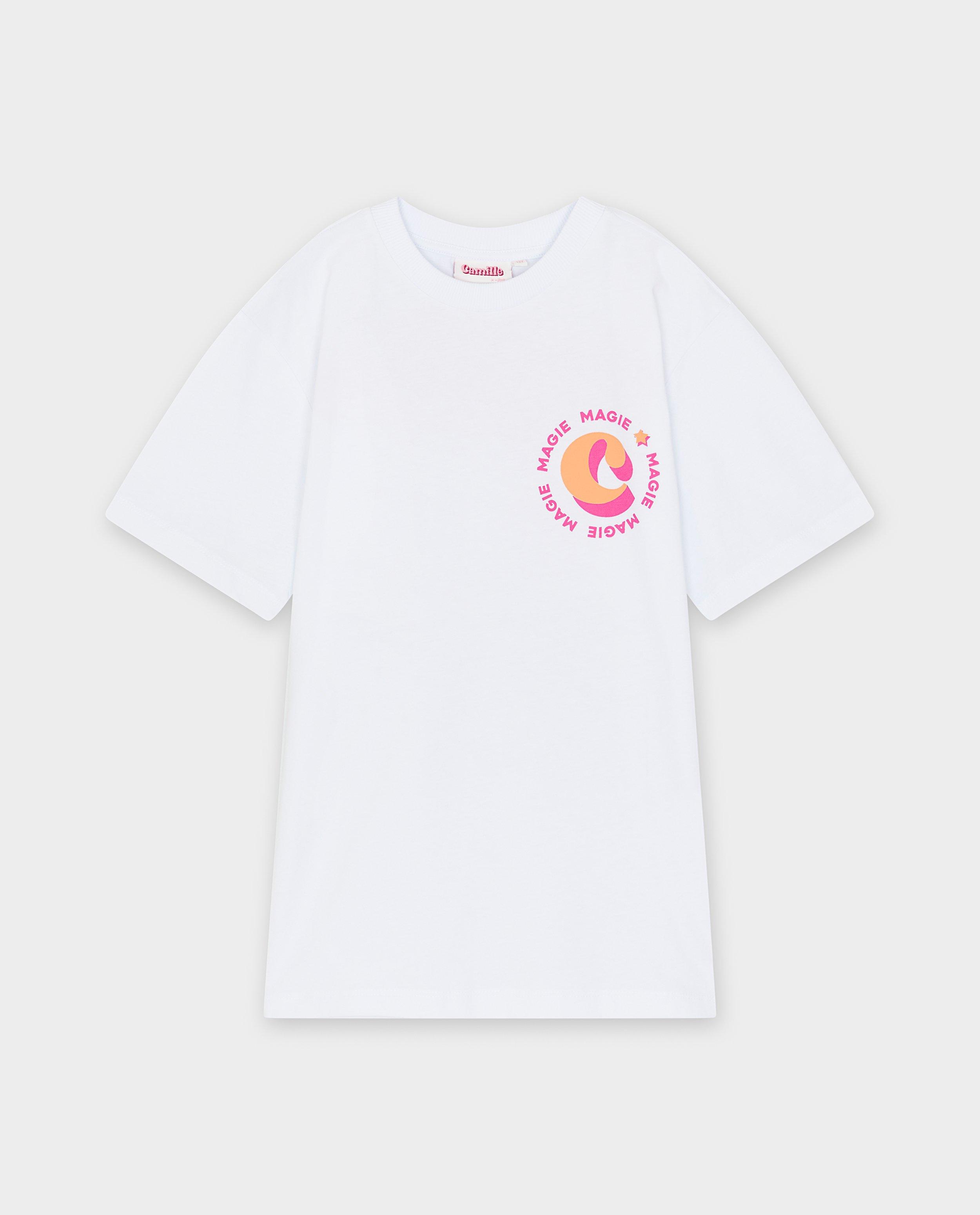 Tricou CAMILLE MAGIC seaside tour, unisex, 4-14 ani, alb