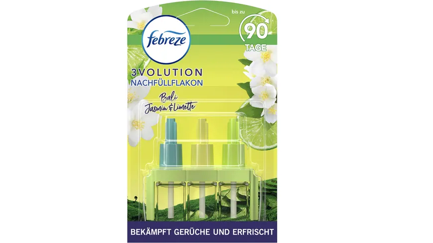 Febreze 3VOLUTION Lufterfrischer Nachfüllflakon für Duftstecker Bali Jasmin & Limette 20ml 20 ml