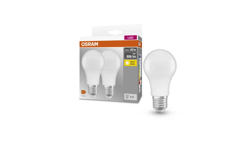 OSRAM Led Base Classic A 60 FR 8.5 Watt/2700 K E27