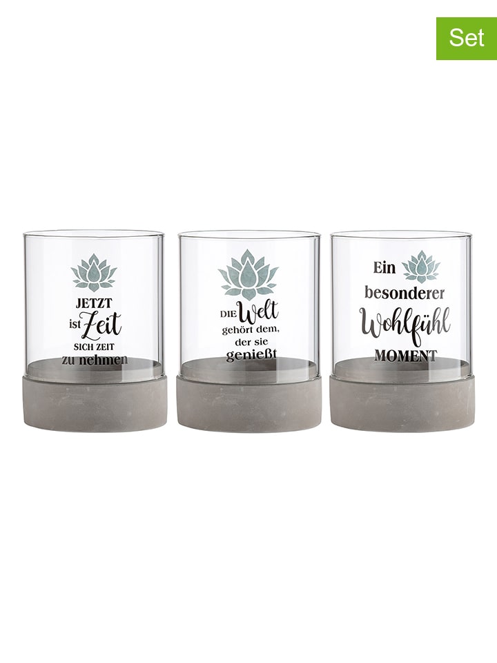 GILDE 3er- Set: Windlichter 