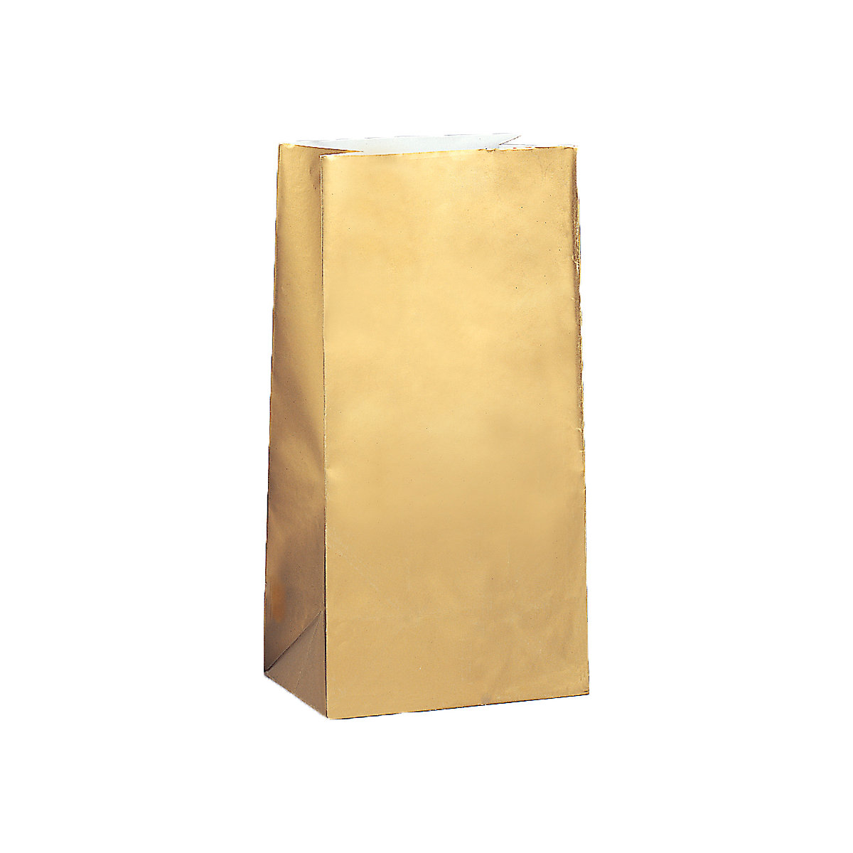 Geschenktüte Mitgebseltüte Gold, Papier, 25,4 x 13,3 cm, 10 Stück