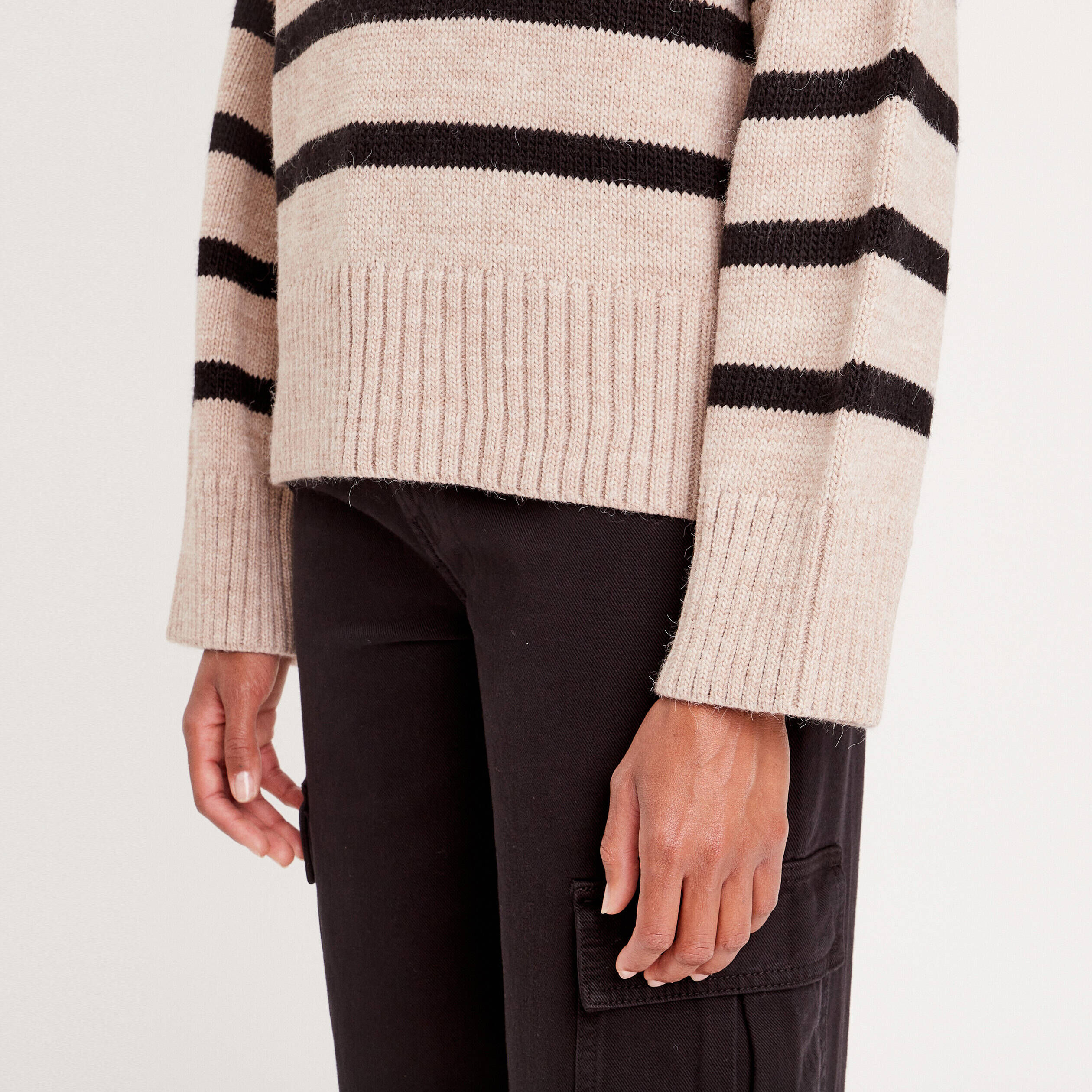 Pull manches longues beige femme | Cache Cache