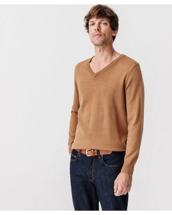 Pull col V laine et Thermolactyl