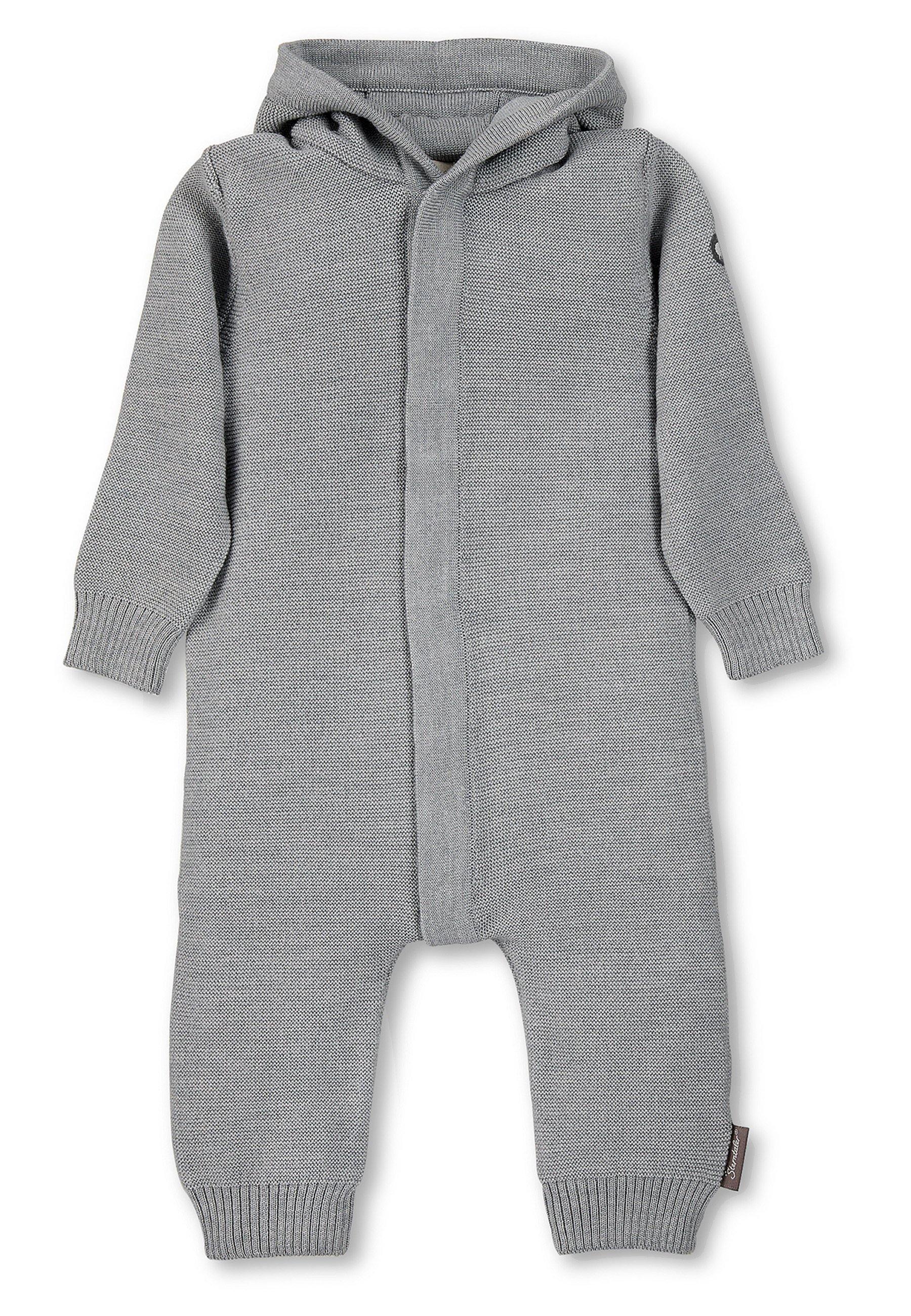 Strick-Overall aus Wolle (Merino) mit Kapuze