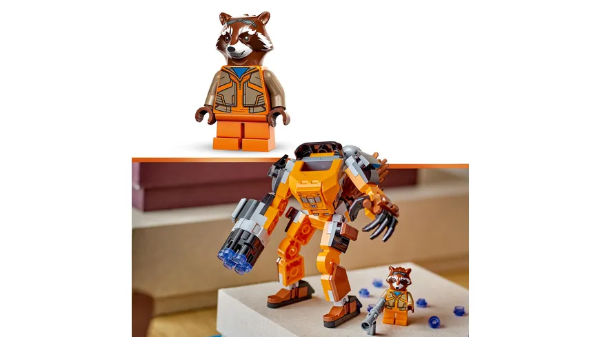 LEGO Marvel 76243 Rocket Mech, Action-Figur aus Guardians of the Galaxy