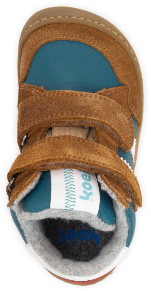 Koel bare+ ~ Kurt MidCut Klettschuh Winter + Tex ~ Petrol/Braun