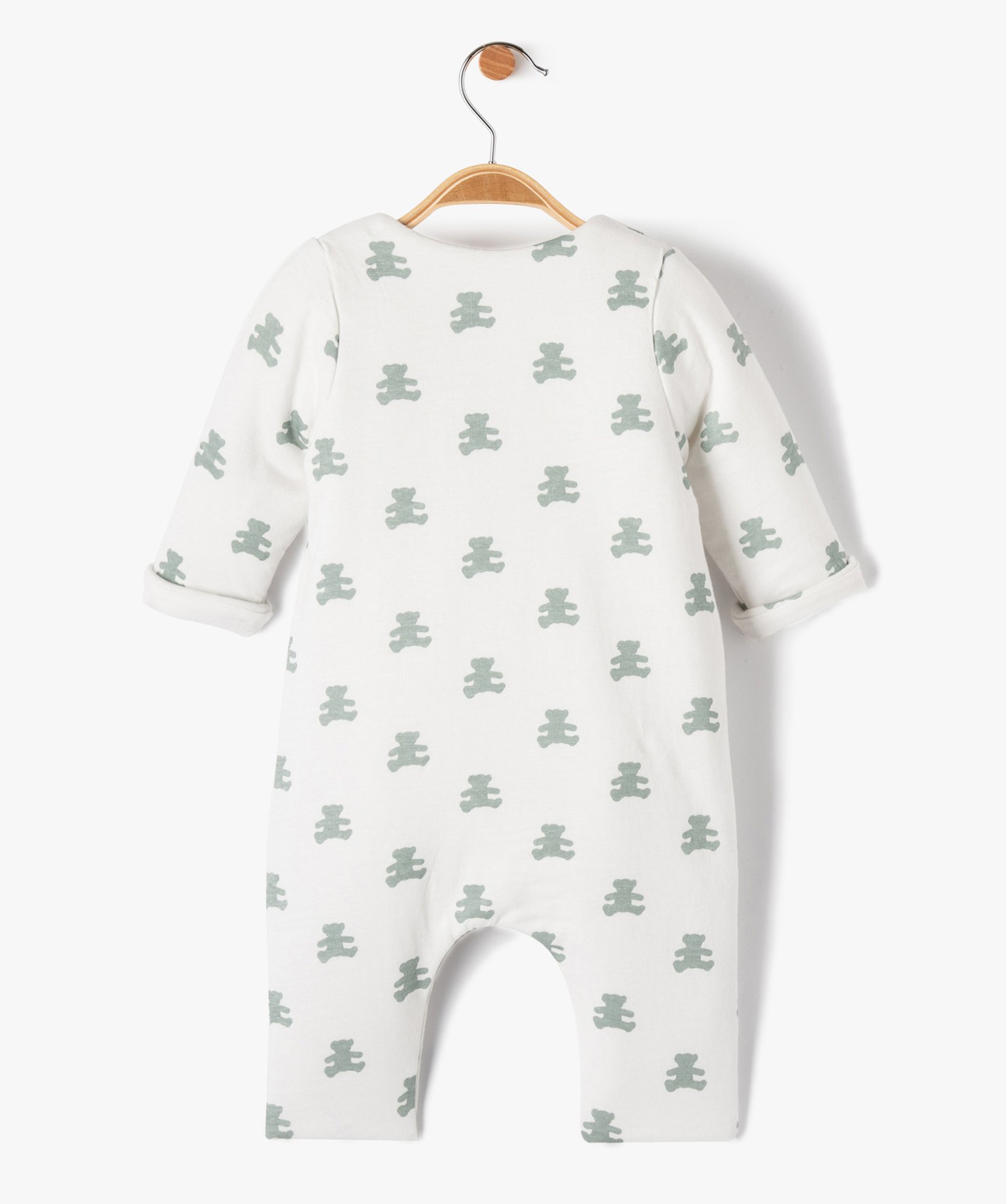Pyjama bébé à ouverture croisée - LuluCastagnette blanc | GEMO