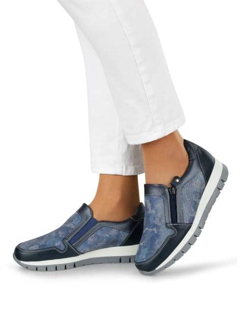 Slipper mit seitlichem Reißverschluss