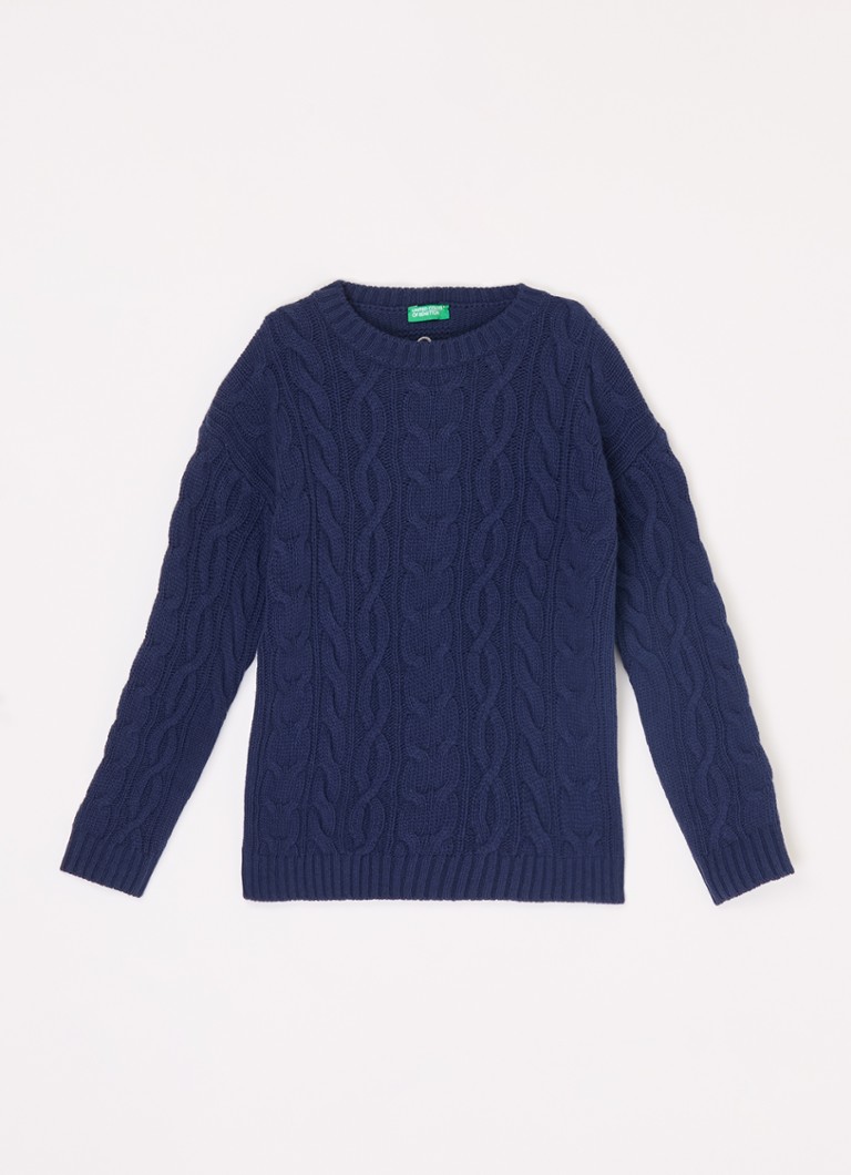 Benetton Cable-knit pullover in wool blend