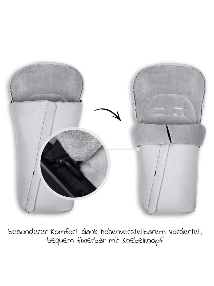Hauck Winter-Fußsack für Kinderwagen und Buggy Pushchair in grau günstig kaufen onesize