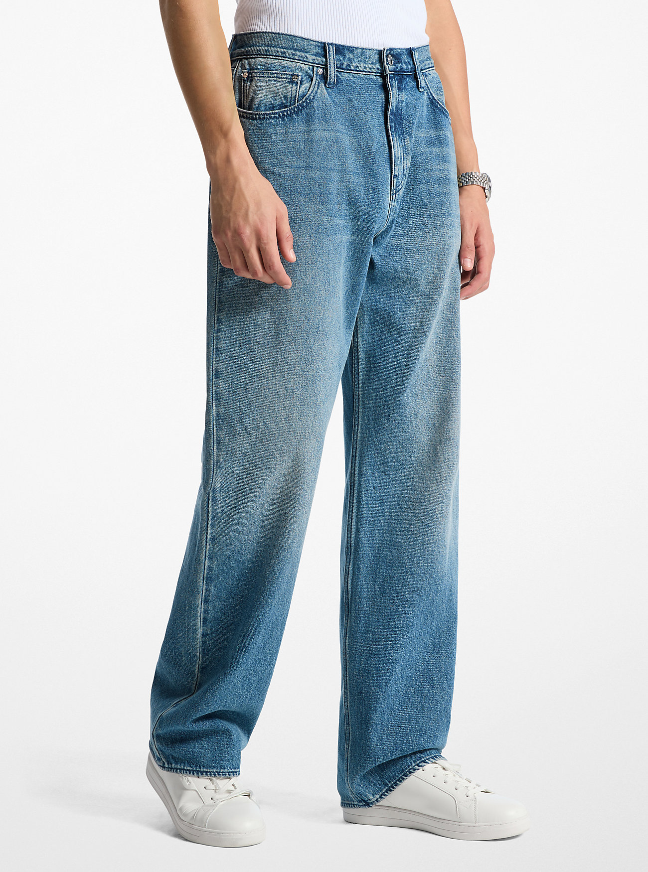 Jeansy Arden Relaxed-Fit Denim Jeans - UNION WASH