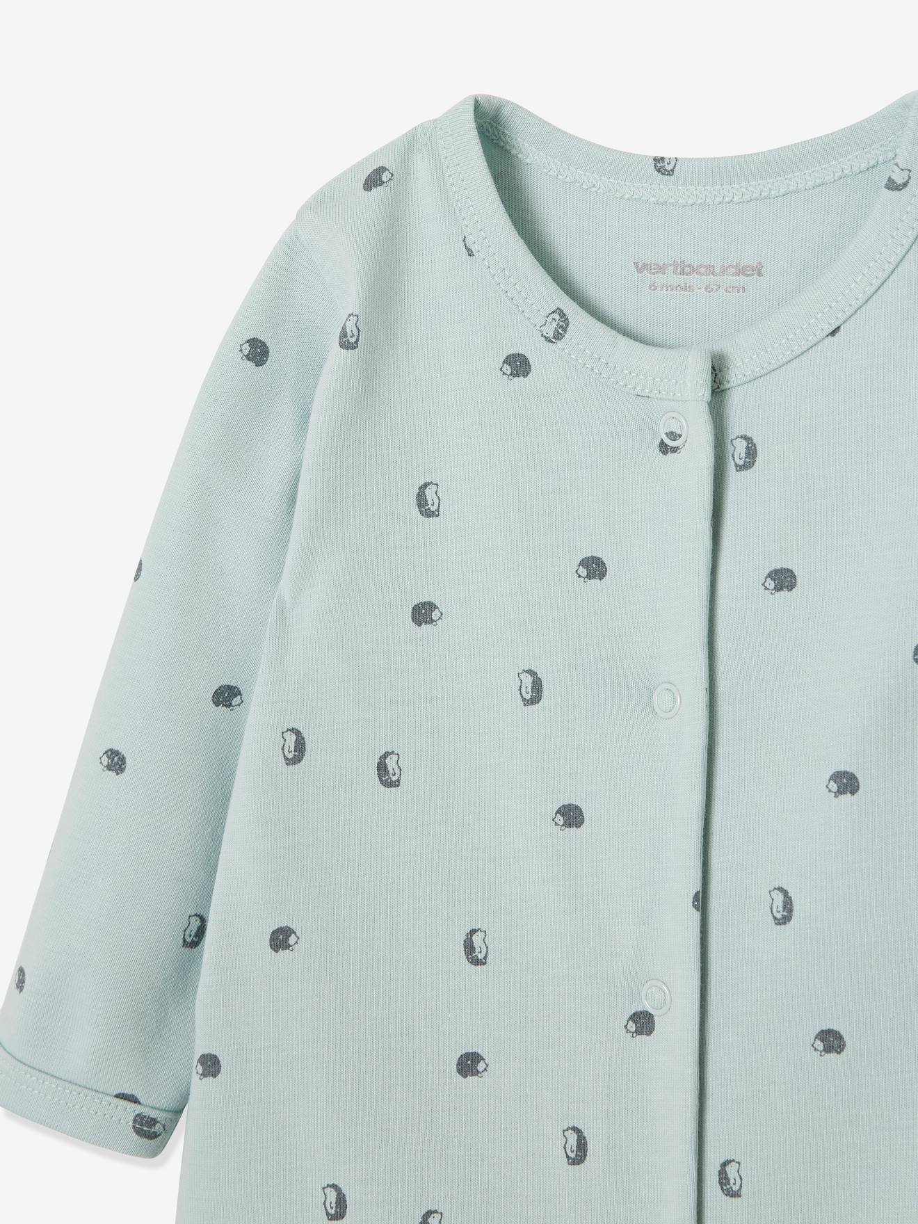 Lot de 2 pyjamas bébé ouverture naissance en cotob bio 