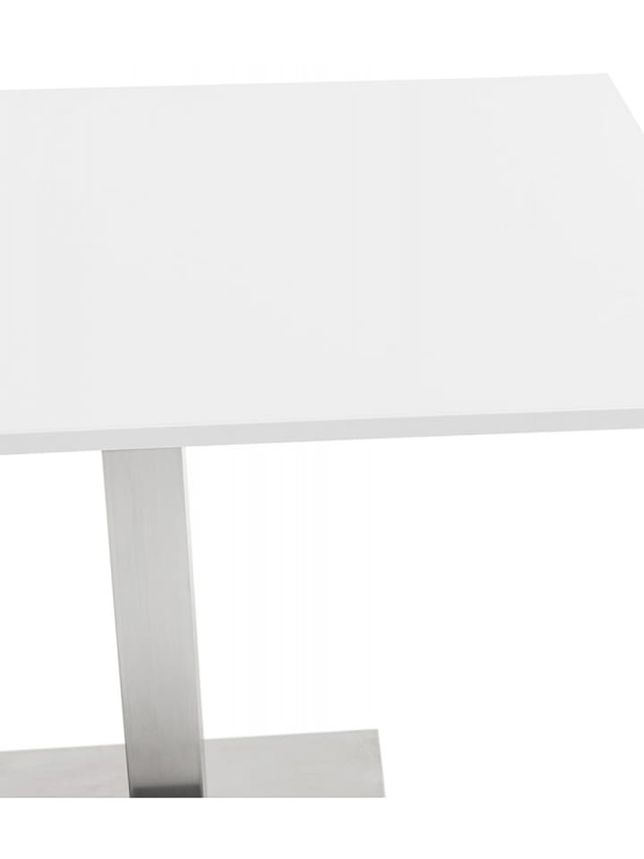 KADIMA DESIGN Esstisch Holz Metall Weiß | Designertisch Spanplatte Stahlgestell in Weiß günstig kaufen onesize