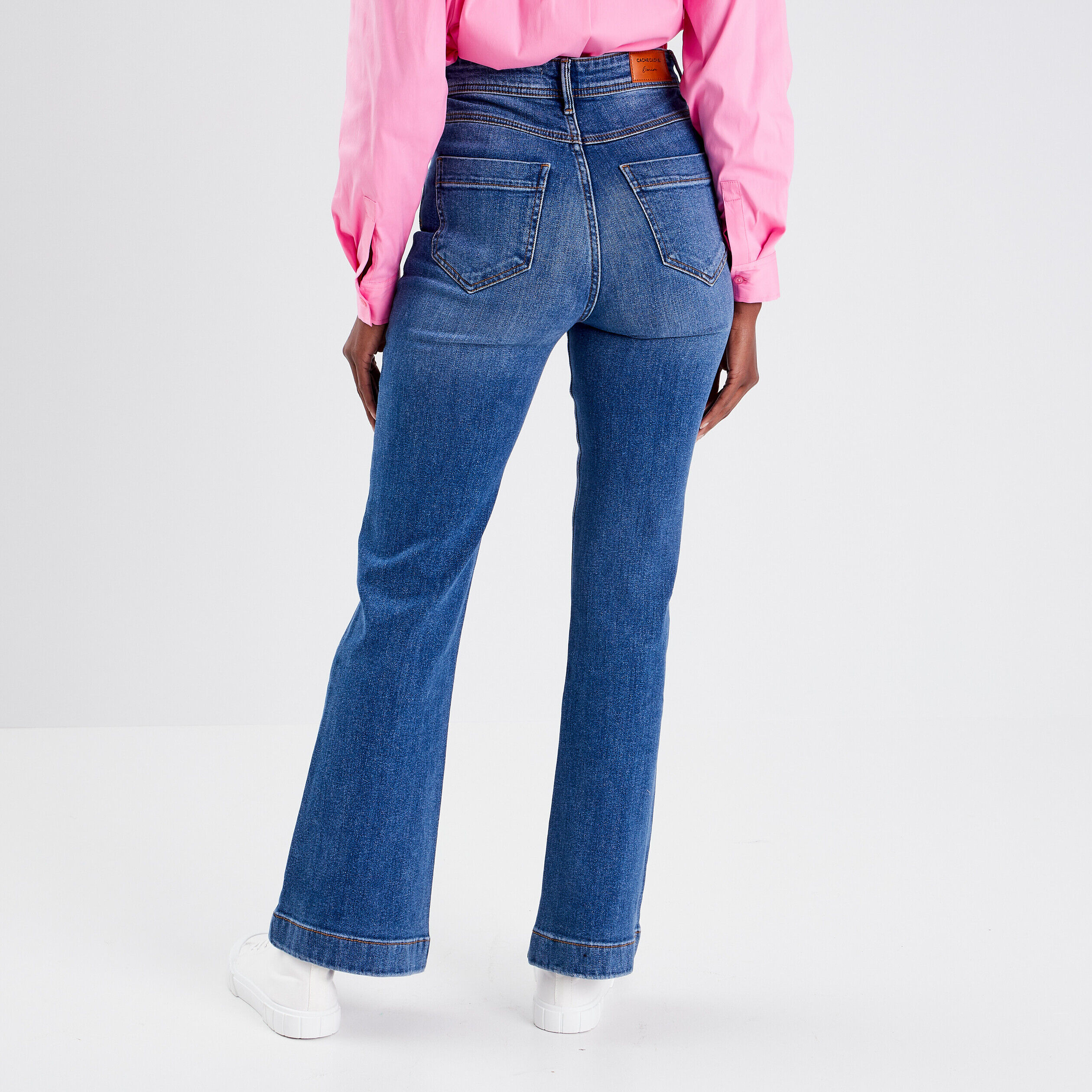 Jeans flare taille haute denim stone femme | Cache Cache