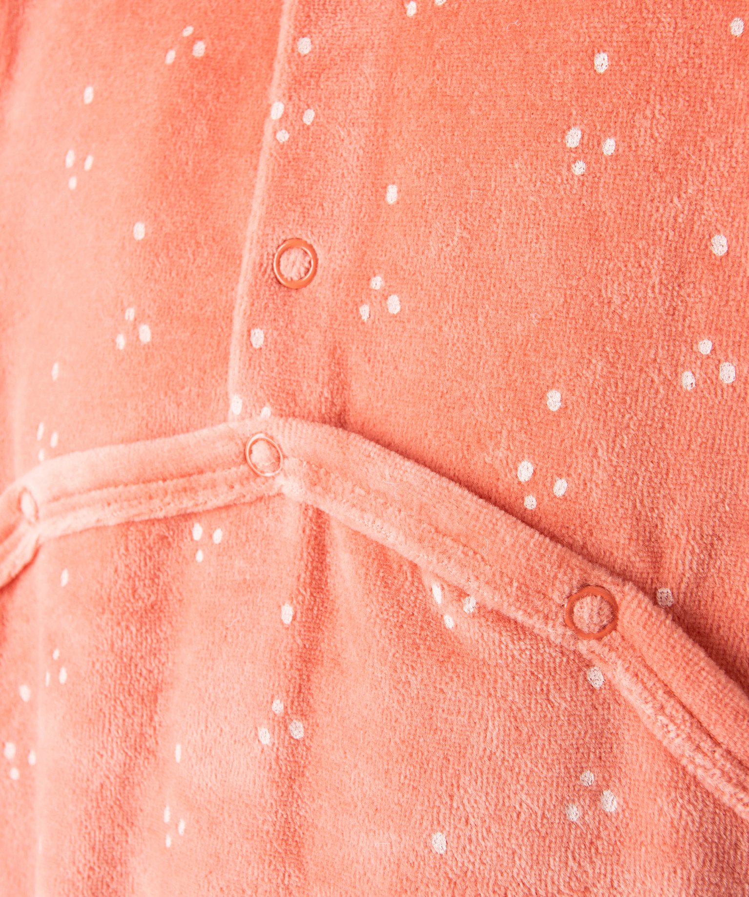 Pyjama bébé à pont-dos en velours à motifs ours orange | GEMO
