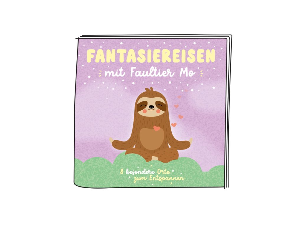tonies Hörspielfigur Tonies-Fantasiereisen mit Faultier Mo, (1-St), Magnethaftend, handbemalt, integrierter NFC-Chip