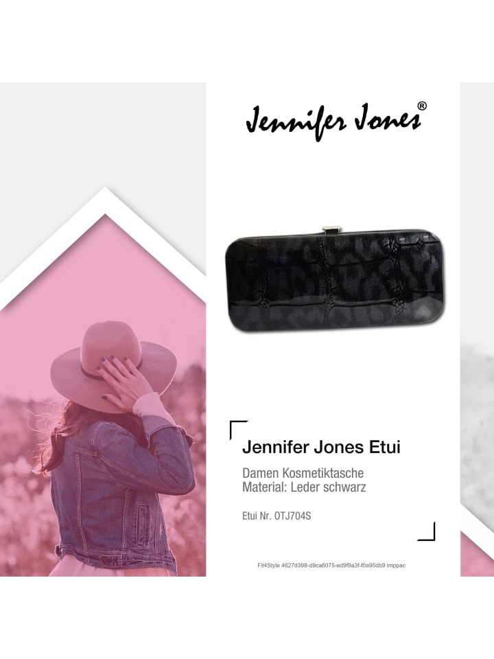 Jennifer Jones Kosmetiktasche Leder ca. 15cm breit ca. 6,5cm hoch günstig kaufen onesize