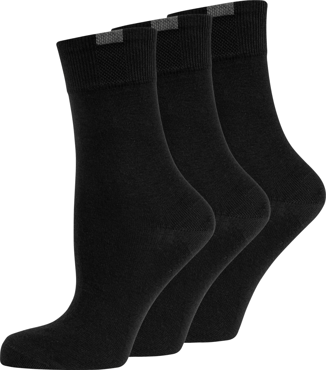 Passt Perfekt Socken schwarz Gr. 39-42, 3 St